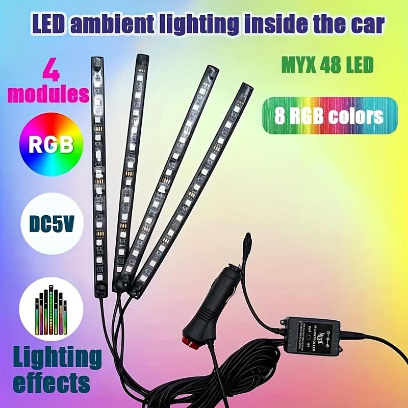 250-LED RGB Underglow Kit: 16M Colors, 9 FX Modes, IP67 Waterproof, App/Remote Control for Cars/Trucks/Suvs/Motorcycles